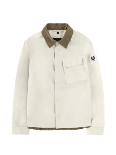 Belstaff Ground corduroy-collar cotton jacket - Neutrals