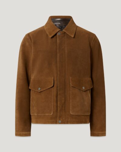 Belstaff Outland Jacket Men's Rugged Calf Suede Cork Size UK 40