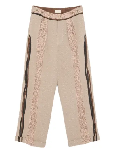COMMUNS turn-up hemed pants - Neutrals