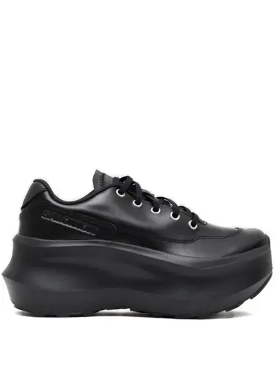 Comme Des Garçons Salomon leather platform sneakers - Black