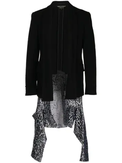 Comme des Garçons Homme Plus asymmetric-hem wool blazer - Black