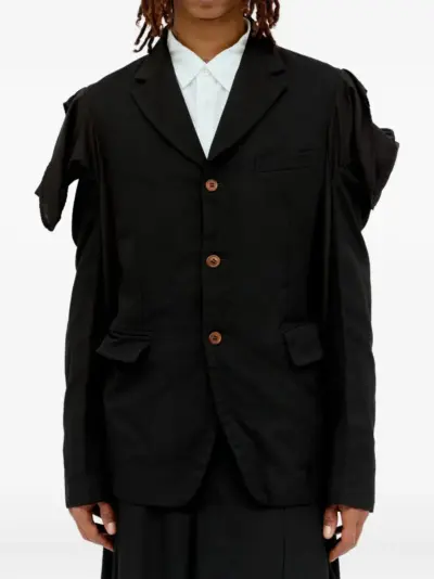 Comme des Garçons Homme Plus cut-out shoulder jacket - Black