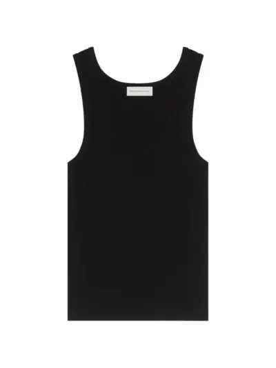 DRIES VAN NOTEN rib knit tank top - Black