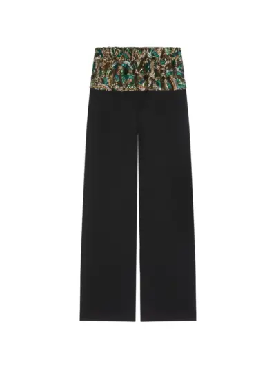 DRIES VAN NOTEN sequin trousers - Black