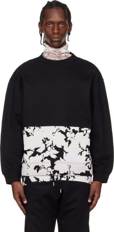 Dries Van Noten Black Printed Sweatshirt