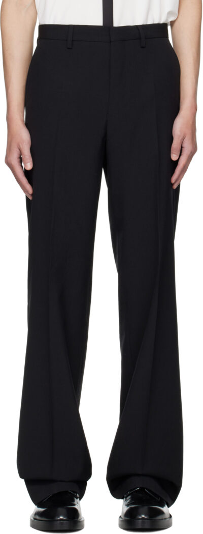 Dries Van Noten Black Wool Trousers