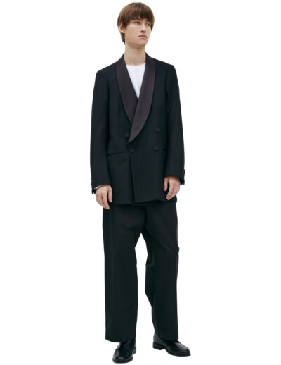 Dries Van Noten Black blazer with silk collar