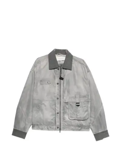 Feng Chen Wang button-detail bomber jacket - Grey