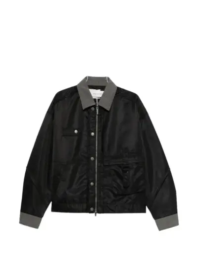 Feng Chen Wang button-details bomber jacket - Black
