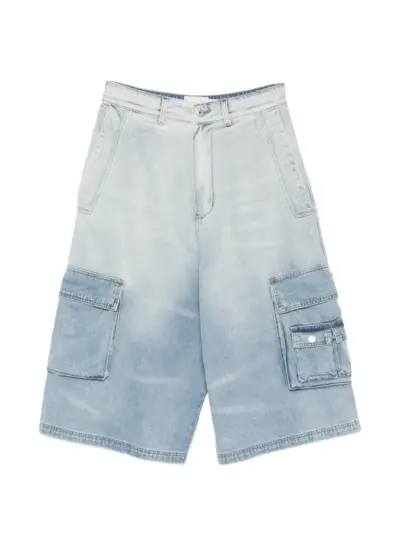 Feng Chen Wang cargo-pockets shorts - Blue