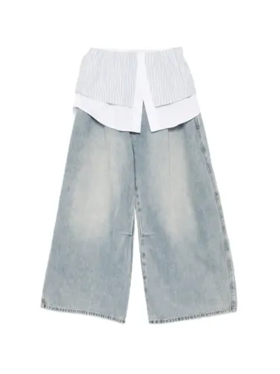 Feng Chen Wang deconstructed jeans - Blue
