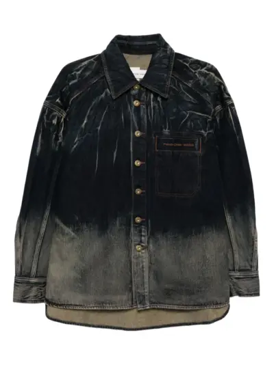 Feng Chen Wang gradient denim jacket - Blue
