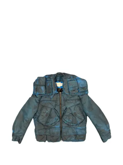 Feng Chen Wang multi-pocket military jacket - Blue