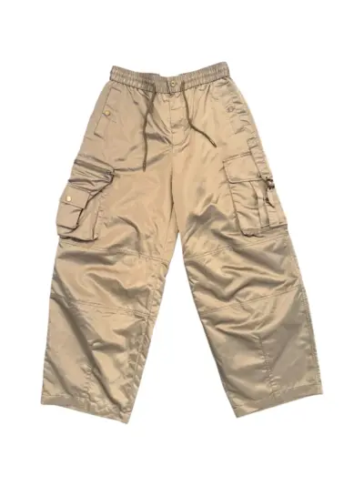 Feng Chen Wang multipocket leather trim trousers - Green