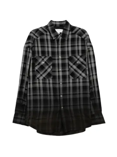 Feng Chen Wang plaid shirt - Black