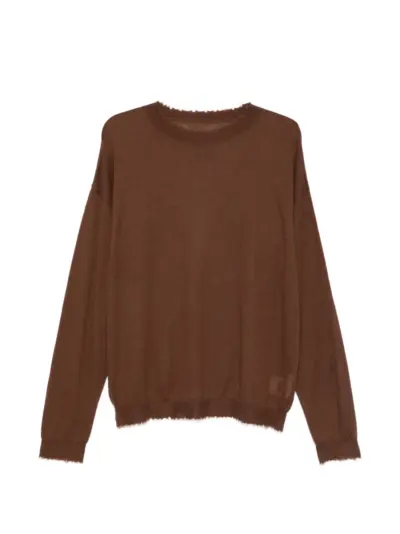 Frei-Mut frayed sweater - Brown