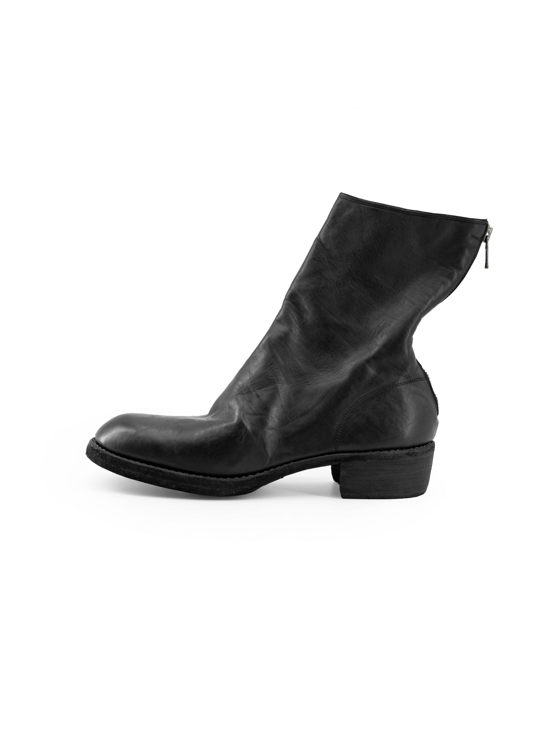 GUIDI 788Z HORSE Back Zip Boots 馬革 ブーツ GUIDI 788Z Back Zip Mid Boot, horse leather, black