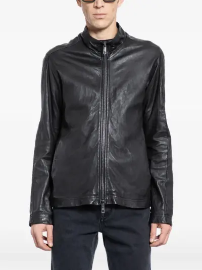 Giorgio Brato Begetable Tanned biker jacket - Black
