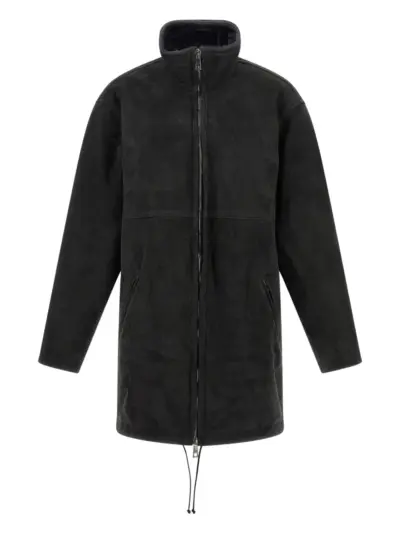 Giorgio Brato high-neck leather jacket - Black