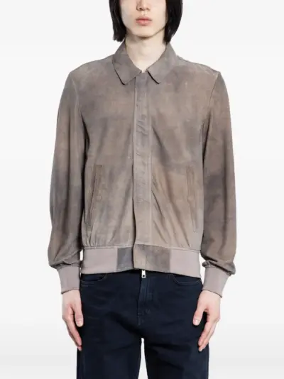 Giorgio Brato overdyed suede jacket - Brown