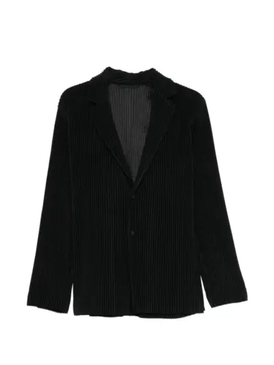 Homme Plissé Issey Miyake pleated button blazer - Black