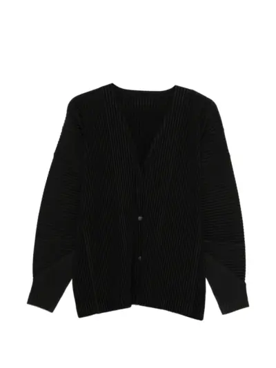 Homme Plissé Issey Miyake pleated button jacket - Black