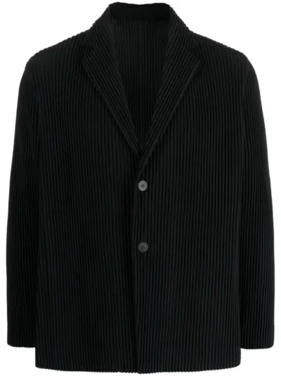 Homme Plissé Issey Miyake plissé single-breasted blazer - Black