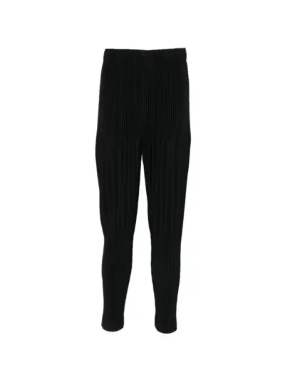 Homme Plissé Issey Miyake plissé tapered trousers - Black