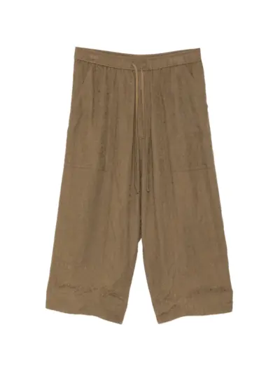 Julius cropped wide-leg trousers - Brown