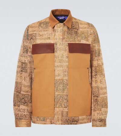 Junya Watanabe Leather-trimmed jacquard jacket