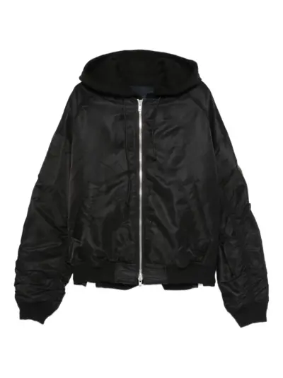 Juun.J hooded bomber jacket - Black
