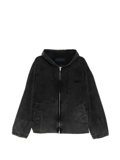 Juun.J hooded zip jacket - Black