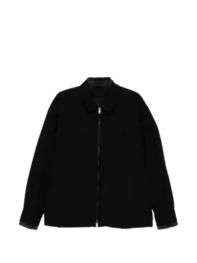 Juun.J logo-embroidered jacket - Black