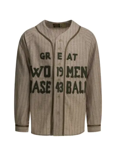 KAPITAL appliqué striped jacket - Neutrals