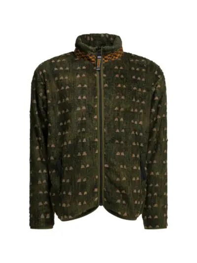 KAPITAL patterned zip jacket - Green