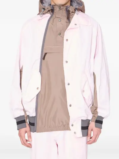Kolor hooded colourblock jacket - Pink