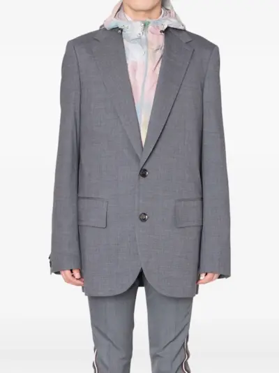 Kolor notched-lapel single-breasted blazer - Grey