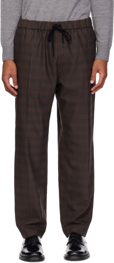 MM6 Maison Margiela Brown Relaxed-Fit Trousers