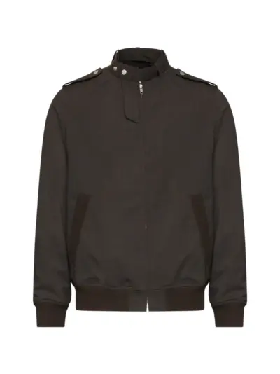 MM6 Maison Margiela shoulder-details zip-up jacket - Brown