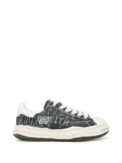 Maison MIHARA YASUHIRO Blakey graffiti-print sneakers - Blue