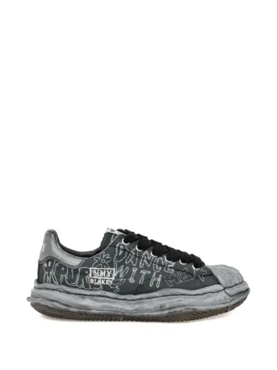 Maison MIHARA YASUHIRO Blakey graffiti-print sneakers - Grey