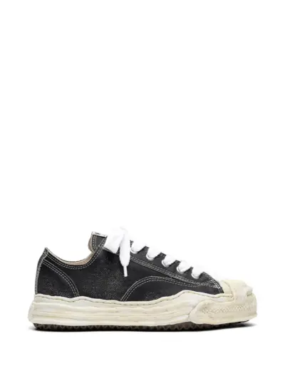 Maison MIHARA YASUHIRO Hank og sole shrink leather sneakers - Black