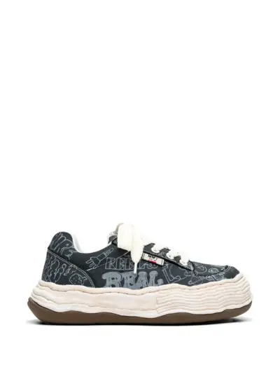 Maison MIHARA YASUHIRO Oliver og print cotton sneakers - Grey