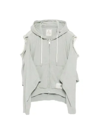 Maison MIHARA YASUHIRO cotton zip-up hoodie - Grey
