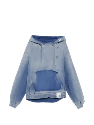 Maison MIHARA YASUHIRO distressed hoodie - Blue