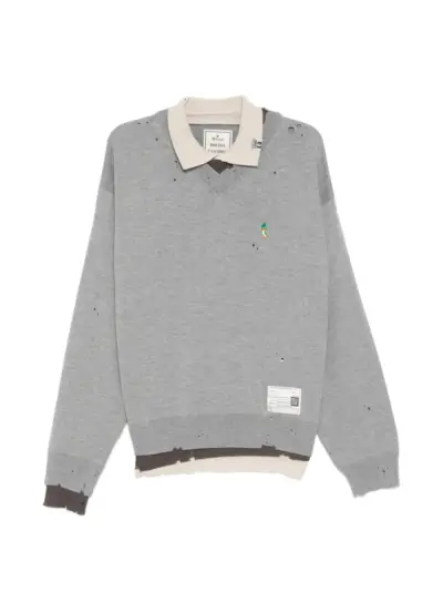 Maison MIHARA YASUHIRO distressed sweatshirt - Neutrals