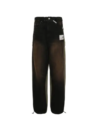 Maison MIHARA YASUHIRO elasticated-waistband cargo pants - Black