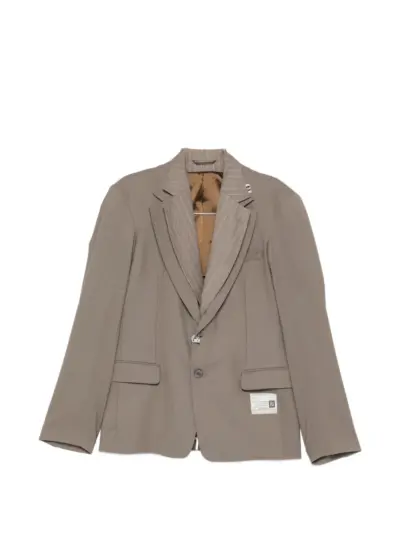 Maison MIHARA YASUHIRO pinstripe-lapel blazer - Neutrals