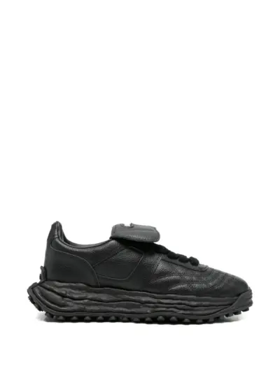 Maison MIHARA YASUHIRO textured leather sneakers - Black