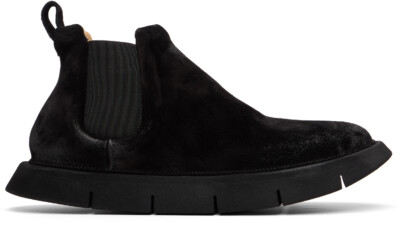 Marsèll Black Intagliata Leather Chelsea Boots